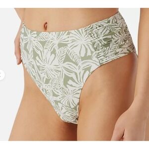 O'Neill Women's LARGE Halfmoon Print Long Beach Swim Bottoms in Oil Green